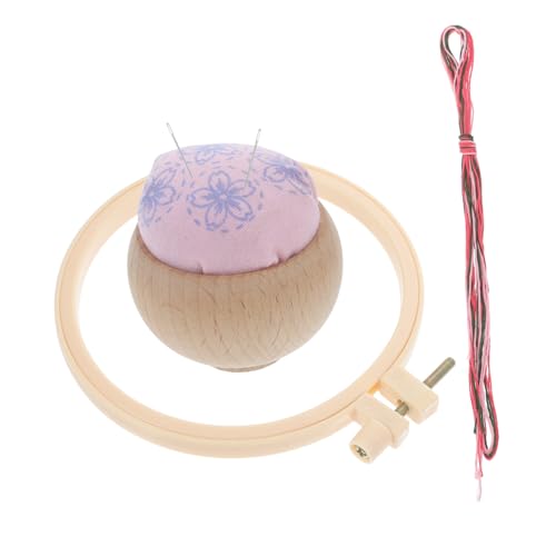 jojofuny 1 Set Stickmaterialpaket Nähnadelkissen Nadelkissen Nadelnadelkissen Sticknadelkissen Rundes Nadelkissen Nähnadelhalter Nähnadelhalter Roter Kunststoff von jojofuny
