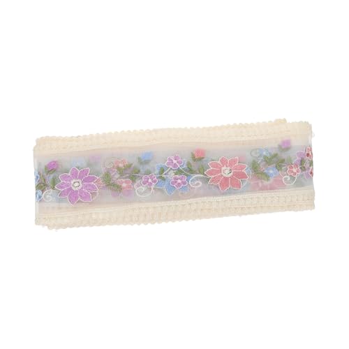 jojofuny 1 Stück Blumenmuster Spitzenband Yards Dekoratives Diy Kleidung Applikation Hochwertiges Gesticktes Spitzenband für Nähprojekte und Handwerkskunst Vielseitiges Bastelmaterial für von jojofuny