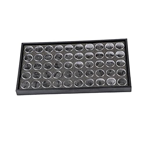 jojofuny 1 Stück Fächer Aufbewahrungsbox für Nagelkunst und Schmuck Transparente Organizer Box für Strasssteine Perlen und Zubehör Design für Schreibtisch und Tisch Leicht für Aufbewahrung von jojofuny