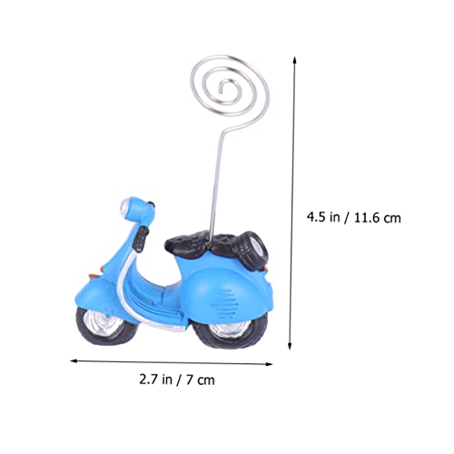 jojofuny 1 Stück Geschäftskartenhalter Desktop -Stand Clip Fotohalter Bildhalter bildregal picture hanger foto aufhänger tischdeckenklammern Hochzeitsbedarf Inhaber der Tabellennummer Blue von jojofuny