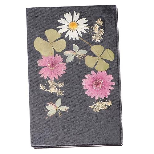 jojofuny 1 Stück Getrocknetes Blumen Notizbuch Notizblock zum Schreiben trockener Blumen Büro Notebook Reisende Notizbuch Papa Notizbücher Notizbilder Notizblock schreiben Tagebuch von jojofuny