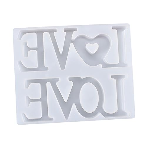 jojofuny 1 Stück Silikonform Love Herz Tag Diy Epoxidharz Gießform für Bastelprojekte und Kuchen Wiederverwendbar Einfach zu Reinigen von jojofuny