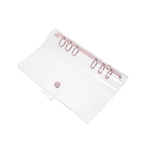 jojofuny 1 Stück Transparente Notizbuchhülle aus PVC Reißverschluss Binder für Reisen und Bürobedarf für Lose und Persönliche Planer Zartem Kirschblütenpink von jojofuny