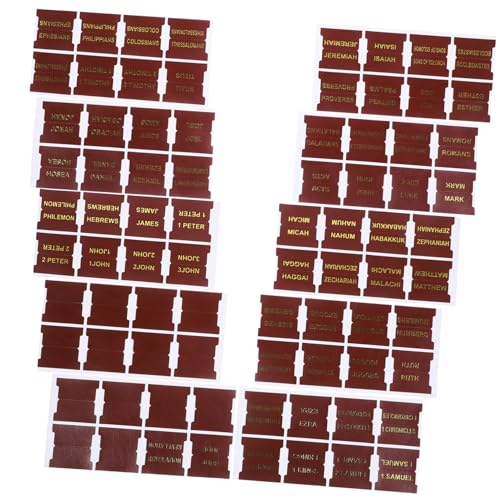 jojofuny 10 Blatt Bibel -tag -aufkleber Bibel-etiketten-tabs Bibel-tags Minimalistisch Schild Buchregisterkarten Bibel Tab Bibelregisterkarten Lesezeichen Für Die Bibel Light Leder von jojofuny