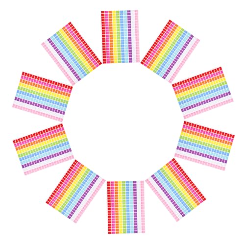 jojofuny 10 Blatt Kleine Farbige Klebeetiketten Selbstklebend Rechteckige Aufkleber zum Beschriften und Markieren für Büro Schule Zuhause Vielseitig Einsetzbar Leicht Ablösbar Farben jojofuny 10 Blatt Kleine Farbige Klebeetiketten Selbstklebend Rechteckige Aufkleber zum Beschriften und Markieren für Büro Schule Zuhause Vielseitig Einsetzbar Leicht Ablösbar Farben von jojofuny
