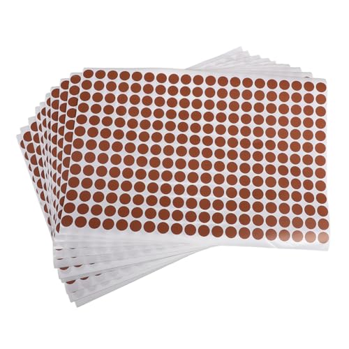 jojofuny 10 Blatt Punktmarkierungsaufkleber Klebrige Punktaufkleber Kreis Punktaufkleber Punkte Ästhetisch Farbpunktaufkleber Runde Codierschilder Etiketten Aufkleber Aus Kupferpapier Brown von jojofuny