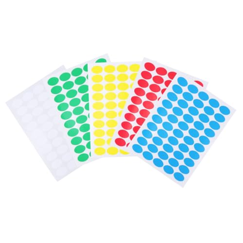 jojofuny 10 Blatt Teiliges Klebeetiketten aus Premium Papier Selbstklebende Geschenkaufkleber in Rot Gelb Blau Grün Weiß Ablösbar ohne Rückstände für Büro Geschenkverpackungen und jojofuny 10 Blatt Teiliges Klebeetiketten aus Premium Papier Selbstklebende Geschenkaufkleber in Rot Gelb Blau Grün Weiß Ablösbar ohne Rückstände für Büro Geschenkverpackungen und von jojofuny