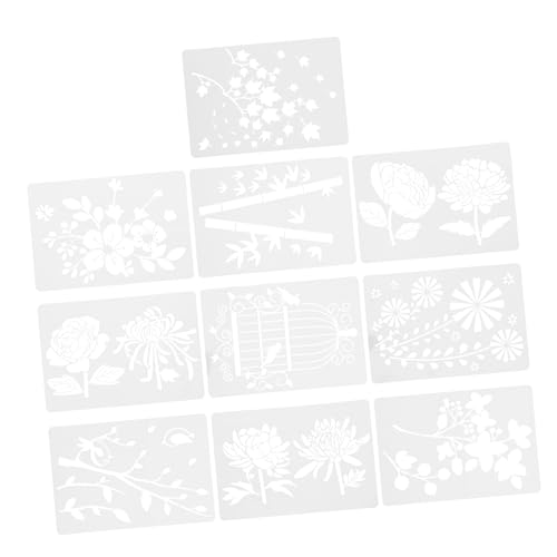 jojofuny 10 Blatt Wiederverwendbare Malschablonen für Bastelprojekte Blumenmuster Vorlagen für Diy für Wandgestaltung Scrapbooking Fotoalben und Mehr jojofuny 10 Blatt Wiederverwendbare Malschablonen für Bastelprojekte Blumenmuster Vorlagen für Diy für Wandgestaltung Scrapbooking Fotoalben und Mehr von jojofuny