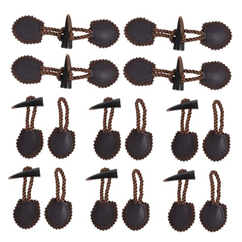 jojofuny 10 Paare Harz-knebelknöpfe für Wintermäntel Robuste Toggle-verschlüsse für Damen und Herren Vintage Nähknöpfe Dekorative Ersatzknöpfe für Wollmäntel und Diy-bekleidung von jojofuny