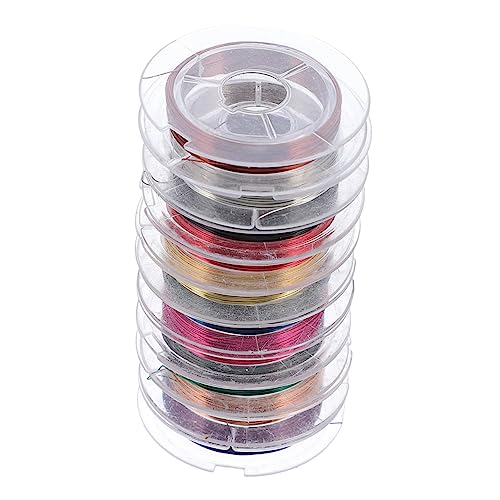 jojofuny 10 Rollen Bunte Kupferdrähte für Nail Art und Schmuckdesign für Diy Bastelprojekte und Dekorationen jojofuny 10 Rollen Bunte Kupferdrähte für Nail Art und Schmuckdesign für Diy Bastelprojekte und Dekorationen von jojofuny