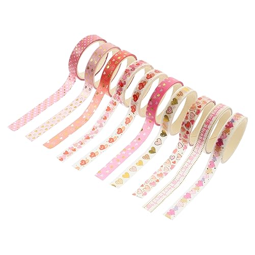 jojofuny 10 Rollen Dekoratives Washi Tape mit Herzmotiv Langlebiges Leicht Abreißbares Bastel Klebeband aus Washi Papier Vielseitig für Scrapbooking Geschenkverpackung und DIY Deko jojofuny 10 Rollen Dekoratives Washi Tape mit Herzmotiv Langlebiges Leicht Abreißbares Bastel Klebeband aus Washi Papier Vielseitig für Scrapbooking Geschenkverpackung und DIY Deko von jojofuny