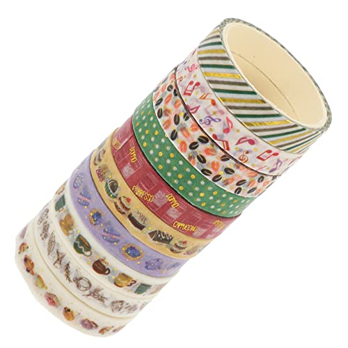 jojofuny 10 Rollen Washi Tape Dekorative Klebebänder für Scrapbooking Notizbuch und Diy Projekte pro Rolle Vielseitig und Einfach zu Verwenden jojofuny 10 Rollen Washi Tape Dekorative Klebebänder für Scrapbooking Notizbuch und Diy Projekte pro Rolle Vielseitig und Einfach zu Verwenden von jojofuny