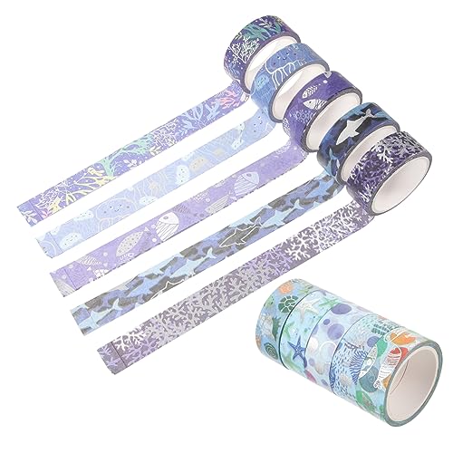 jojofuny 10 Rollen Washi Tape Dekorative Klebebänder mit Motiven für Scrapbooking Journaling und Diy Projekte für und Kreative Bastelarbeiten von jojofuny