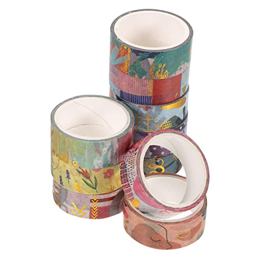 jojofuny 10 Rollen Washi Tape Set Geometrisches Goldfolie Dekoratives Klebeband pro Rolle für Scrapbooking Diy Kunsthandwerk Tagebuch und Planer jojofuny 10 Rollen Washi Tape Set Geometrisches Goldfolie Dekoratives Klebeband pro Rolle für Scrapbooking Diy Kunsthandwerk Tagebuch und Planer von jojofuny