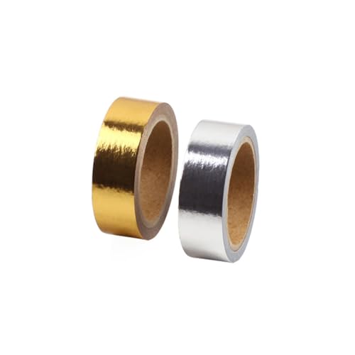 jojofuny 10 Rollen Washi Tape pro Hot Stamping Design Gold und Silber Dekoratives Klebeband für Diy Bastelprojekte Geschenkverpackung Scrapbooking und Mehr jojofuny 10 Rollen Washi Tape pro Hot Stamping Design Gold und Silber Dekoratives Klebeband für Diy Bastelprojekte Geschenkverpackung Scrapbooking und Mehr von jojofuny