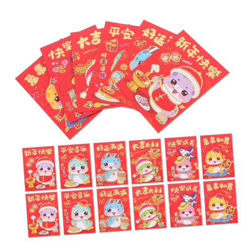 jojofuny 10 Sätze Cartoon-Schlangenumschlag Chinesisches Neujahrsumschlag schicke Umschläge Geldumschlag Umschläge zum Füllen von Bargeld Münzumschläge Papier rot von jojofuny