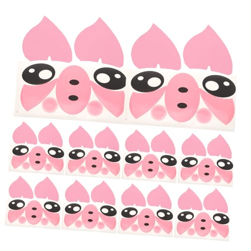 jojofuny 10 Sätze Cartoon-augen-aufkleber Augenaufkleber Für Augapfel-aufkleber Aufkleber Bastelaugen Selbstklebend Kinderparty Gefälligkeiten Kawaii-aufkleber Rosa von jojofuny