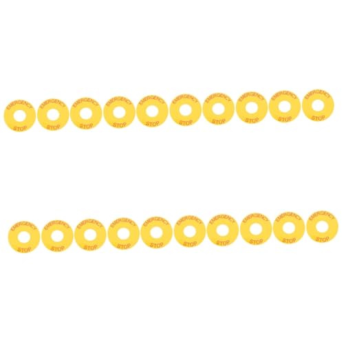 jojofuny 10 Sätze Not-aus-schild Stichworte Gefahrenaufkleber Not-aus-aufkleber Patch Abziehbild Not-aus-etikett Für Maschinen Notstopp-warnaufkleber Pvc Yellow 2 Stück * 10 von jojofuny