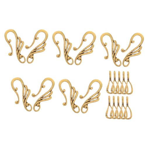jojofuny 10 Sätze Ohrringe Zubehör Schmuck Armbandverschlüsse Ohrring-knebelverschlüsse Knebelverschluss Für Armband Knebelverschlüsse Für Halskette Metallverschlüsse Golden Zinklegierung von jojofuny