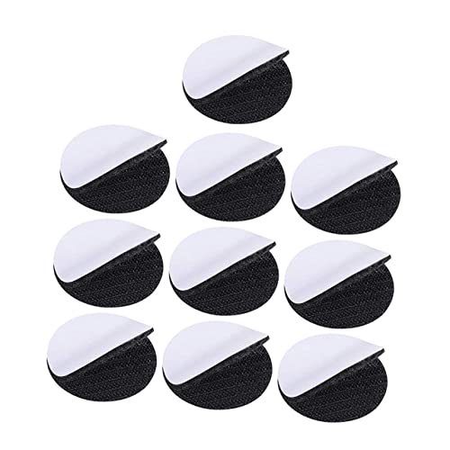 jojofuny 10 Sätze Runde Selbstklebende Klettpunkte Hook Loop Dots für Heim und Büroanwendungen Wiederverwendbar Starke Haftkraft Wasserfest für Organisation und Montage von jojofuny