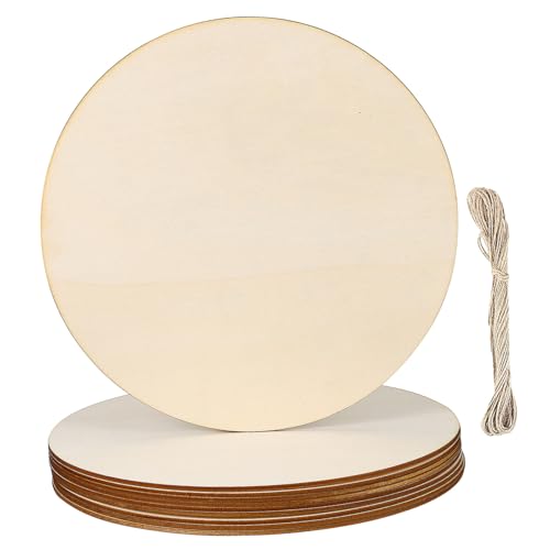 jojofuny 10 Stk. Teiliges Runde Holzscheiben Naturbelassen Glatte Oberfläche mit Starken Langen Seilen für DIY Basteln Malerei Dekoration Holzbrettchen Holzscheibe Holzdeko jojofuny 10 Stk. Teiliges Runde Holzscheiben Naturbelassen Glatte Oberfläche mit Starken Langen Seilen für DIY Basteln Malerei Dekoration Holzbrettchen Holzscheibe Holzdeko von jojofuny