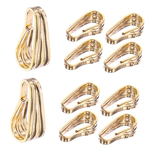 jojofuny 10 Stück Anhänger -Hauptzubehör Schlüssel Oval Anhänger für die Schmuckherstellung Schließe Schmuckanhängerverschluss hängende Verschlüsse 925 Silber Golden jojofuny 10 Stück Anhänger -Hauptzubehör Schlüssel Oval Anhänger für die Schmuckherstellung Schließe Schmuckanhängerverschluss hängende Verschlüsse 925 Silber Golden von jojofuny