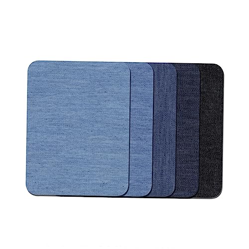 jojofuny 10 Stück Aufbügelflicken für Jeans Kreative Selbstklebende Denim Patches zur Reparatur von Kleidung für Diy Projekte Große Rechteckige Flicken in Zufälligen Farben von jojofuny