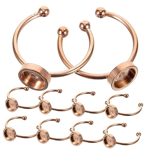 jojofuny 10 Stück Diy Ring Blanks Einstellbare Ringbasen für Schmuckherstellung Zubehörteile für Kreative Bastelprojekte und Personalisierte Schmuckstücke von jojofuny