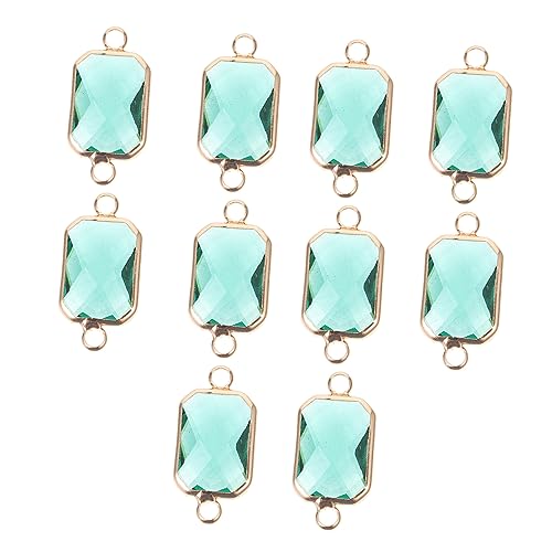 jojofuny 10 Stück Doppelloch Glasanhänger für DIY Schmuckherstellung Dekorative Verbindungsstücke für Armbänder und Ohrringe Bastelmaterialien jojofuny 10 Stück Doppelloch Glasanhänger für DIY Schmuckherstellung Dekorative Verbindungsstücke für Armbänder und Ohrringe Bastelmaterialien von jojofuny