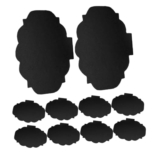 jojofuny 10 Stück Etikettenhalter für Körbe Etiketten für die Aufbewahrung in der Küche Vorratsbehälter Korb-Tags Preisetikett schwarze Tafelklammern Plastik Black von jojofuny