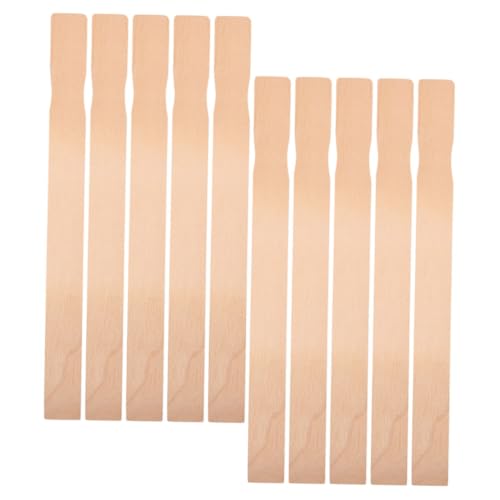 jojofuny 10 Stück Flache Unbehandelte Holzstäbchen für Farbe Epoxidharz und Gartenpflanzenmarker Vielseitig Einsetzbar und Benutzerfreundlich von jojofuny
