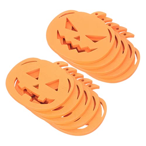 jojofuny 10 Stück Halloween Kürbis Holzscheiben Diy Bastelornamente Dekorative Hängedekorationen Natürliche Holzscheiben für Kreative Bastelprojekte Geeignet für Kinderzimmer und Wohnzimmer von jojofuny