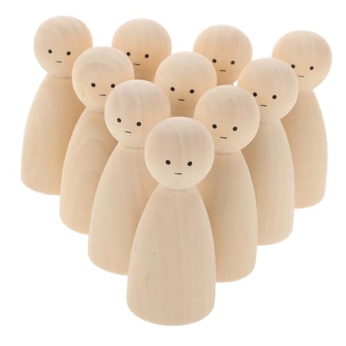 jojofuny 10 Stück Handpuppenpuppe Mädchen Unvollendete Kleine Puppe Unbemalte Gelenke Handgefertigte Puppen Für Große Realistische Kinderpuppen Menschen Peg People DIY Peg Doll jojofuny 10 Stück Handpuppenpuppe Mädchen Unvollendete Kleine Puppe Unbemalte Gelenke Handgefertigte Puppen Für Große Realistische Kinderpuppen Menschen Peg People DIY Peg Doll von jojofuny