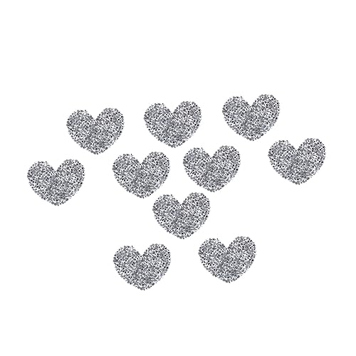 jojofuny 10 Stück Herzförmige Strass Applikationen Bügelflicken für Kleidung DIY Deko und Reparatur für Jeans Shirts Taschen und Hüte von jojofuny
