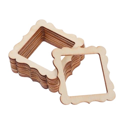 jojofuny 10 Stück Holzfotosrahmenzubehör Quadratrahmen für Handwerk Fotorahmen selber machen handwerkliche Form Bilderrahmen aus Holz zum Basteln Holzrahmenausschnitt Bastelrahmen Bambus jojofuny 10 Stück Holzfotosrahmenzubehör Quadratrahmen für Handwerk Fotorahmen selber machen handwerkliche Form Bilderrahmen aus Holz zum Basteln Holzrahmenausschnitt Bastelrahmen Bambus von jojofuny
