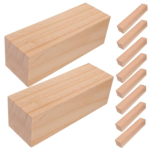 jojofuny 10 Stück Holzschnitzblöcke Unfertige Holzblöcke zum Schnitzen für Diy Kunstprojekte Leicht und Vielseitig Einsetzbar für Kreative Bastelarbeiten von jojofuny