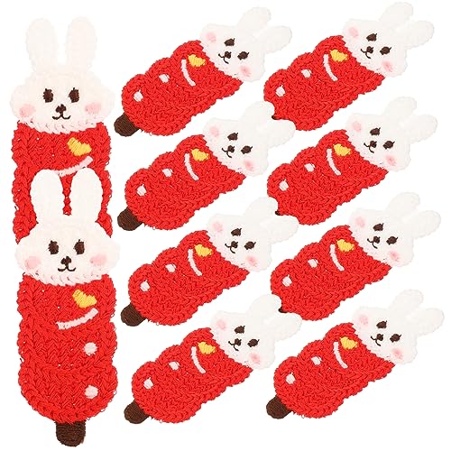 jojofuny 10 Stück Kaninchen Aufnäher Bestickte Flicken zum Aufnähen für Kleidung Taschen Diy Hochwertige Patches für Projekte von jojofuny
