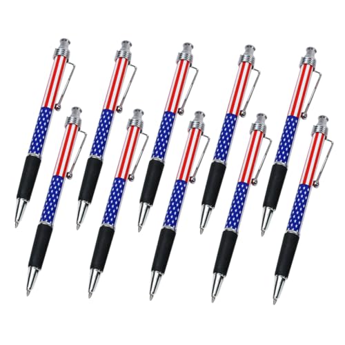 jojofuny 10 Stück Kugelschreiber mit Flagge glatter Kugelschreiber Tintenstift Versenkbare Kugelschreiberstifte Büroschreibstift Home-Office-Stift Schreibstift für die Schule Metall jojofuny 10 Stück Kugelschreiber mit Flagge glatter Kugelschreiber Tintenstift Versenkbare Kugelschreiberstifte Büroschreibstift Home-Office-Stift Schreibstift für die Schule Metall von jojofuny