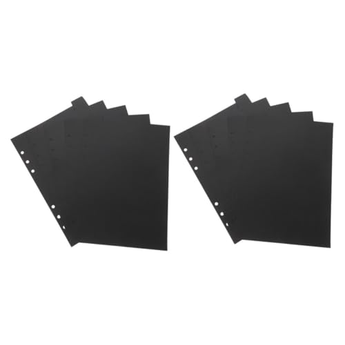 jojofuny 10 Stück Loseblatt-Partition Loseblatt-Marker Büromappenregisterkarten Ordnertrenner Seitenmarkierungen Notizblock-Trennlaschen Ordnerlaschen aus Kunststoff Black jojofuny 10 Stück Loseblatt-Partition Loseblatt-Marker Büromappenregisterkarten Ordnertrenner Seitenmarkierungen Notizblock-Trennlaschen Ordnerlaschen aus Kunststoff Black von jojofuny