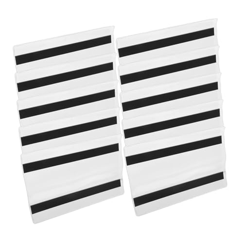 jojofuny 10 Stück Magnetische Beutel, Magnetische Markierungshalter, Magnetische Etiketten, Hülle, Magnetische, Durchsichtige Beutel, Magnetische Etiketten, Halter, Palettenregal, von jojofuny