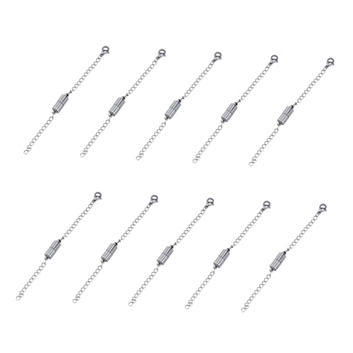 jojofuny 10 Stück Magnetische Schmuckverlängerungen für Armbänder und Fußketten Einfach für Schmuckliebhaber Farblich Passend Weiß K jojofuny 10 Stück Magnetische Schmuckverlängerungen für Armbänder und Fußketten Einfach für Schmuckliebhaber Farblich Passend Weiß K von jojofuny