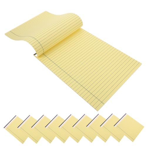 jojofuny 10 Stück Portable Notizblöcke Gelb Doppelseitig Linierte Legal Pads pro Block Glattes Schreiben für Büro Studenten und Geschäftsanwendung von jojofuny