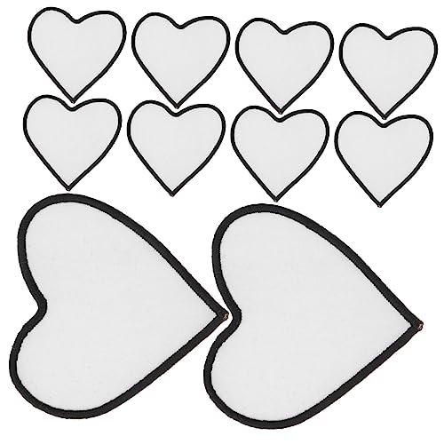 jojofuny 10 Stück Sublimations Patches Herzförmige Leere Bügel Patches für Diy zum Aufnähen und Reparieren von Kleidung für Kreative Bastelprojekte jojofuny 10 Stück Sublimations Patches Herzförmige Leere Bügel Patches für Diy zum Aufnähen und Reparieren von Kleidung für Kreative Bastelprojekte von jojofuny