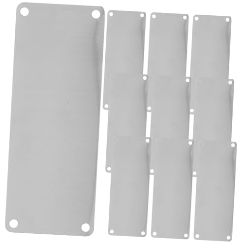 jojofuny 10 Stück Teiliges Edelstahl Namensschilder Blanko Metallplatten zum Gravieren mit Löchern Vielseitig für Türschilder Büro DIY Namensschild Wetterfest und Langlebig jojofuny 10 Stück Teiliges Edelstahl Namensschilder Blanko Metallplatten zum Gravieren mit Löchern Vielseitig für Türschilder Büro DIY Namensschild Wetterfest und Langlebig von jojofuny