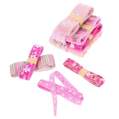 jojofuny 10 Stück Teiliges Frühlings Sommer Polyester Bastelband mit Blumenmuster Vielseitiges Geschenkband für DIY Dekoration Glatte Oberfläche Leicht Zuschneidbar für Festtagsverpackung von jojofuny