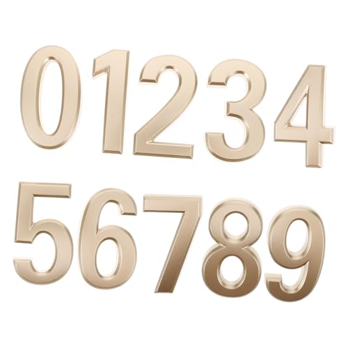 jojofuny 10 Stück Teiliges Hausnummern Metall Selbstklebende Goldene Zahlen für Wohnung Hotel und Büro Verbesserte Lesbarkeit Einfacher Aufbau Design jojofuny 10 Stück Teiliges Hausnummern Metall Selbstklebende Goldene Zahlen für Wohnung Hotel und Büro Verbesserte Lesbarkeit Einfacher Aufbau Design von jojofuny
