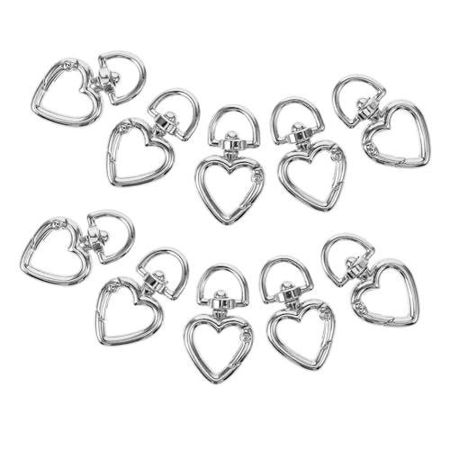 jojofuny 10 Stück Teiliges Herzförmige Karabinerhaken aus Metall Federbelastete Snap clip Schlüsselringe für DIY Schmuck Taschenanhänger Robust und Korrosionsbeständig für Rucksäcke und jojofuny 10 Stück Teiliges Herzförmige Karabinerhaken aus Metall Federbelastete Snap clip Schlüsselringe für DIY Schmuck Taschenanhänger Robust und Korrosionsbeständig für Rucksäcke und von jojofuny