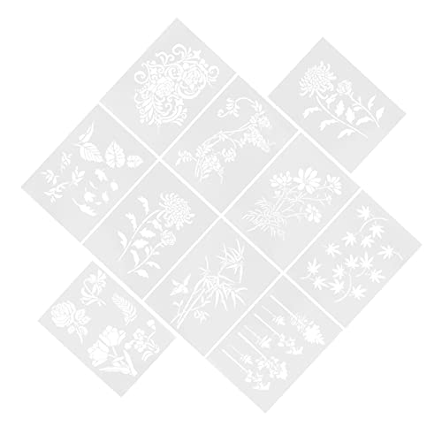 jojofuny 10 Stück Teiliges Hohlmuster Schablonen für Diy Zeichnungen Wiederverwendbare Blattschablonen für Kreative Wanddekoration und Bastelprojekte für Feste und Anlässe jojofuny 10 Stück Teiliges Hohlmuster Schablonen für Diy Zeichnungen Wiederverwendbare Blattschablonen für Kreative Wanddekoration und Bastelprojekte für Feste und Anlässe von jojofuny