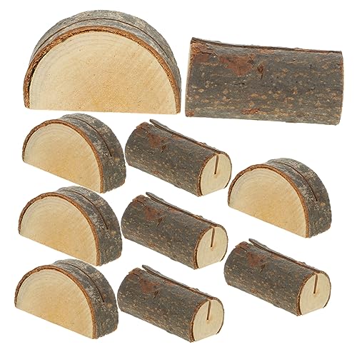 jojofuny 10 Stück Teiliges Holz Kartenhalter für Tischdekoration Robuste Foto und Notizklammern für Hochzeiten Geburtstage und Büro Stabiler Aufsteller für Karten Notizen und Grüße von jojofuny