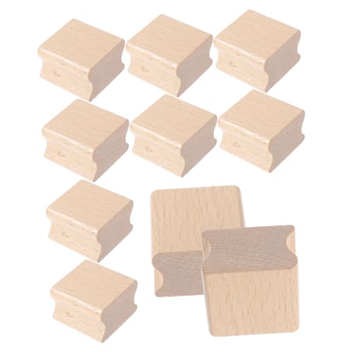 jojofuny 10 Stück Teiliges Holzstempel Buchenholz DIY Kreativ Siegel für Scrapbooking und Bastelprojekte für Kartenherstellung und Persönliche von jojofuny